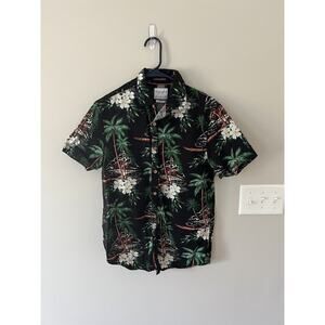 Denim And Flower Ricky Singh Slim Fit Tropical Button Down Shirt Size Mens Med